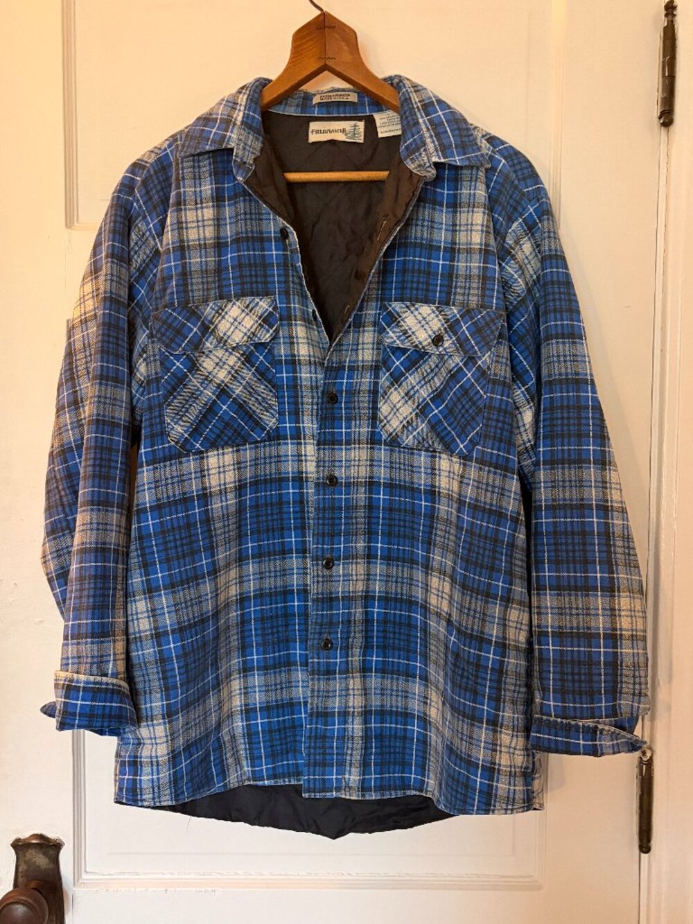 Vintage Fieldmaster Perma-Prest Quilted Lined Flannel Shirt Size L